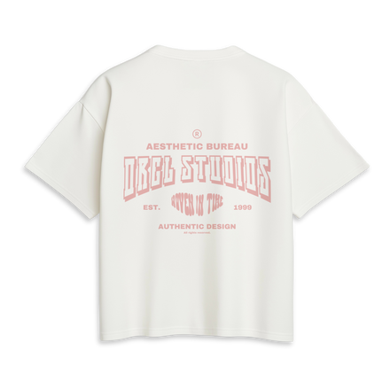 bureau tee rose white