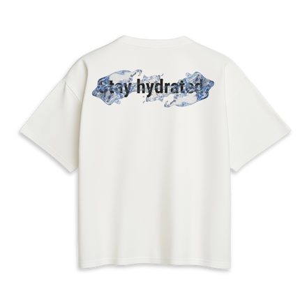 stay hydrated. tee white