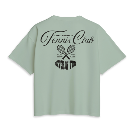 tennis club tee black aloe