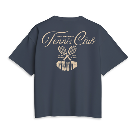 tennis club tee raw navy