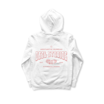 bureau hoodie rose white