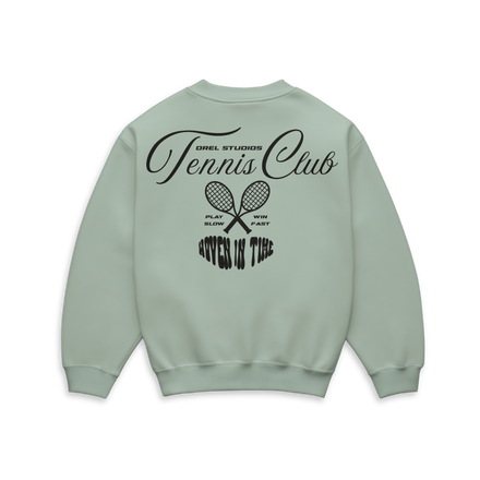 tennis club sweater black aloe