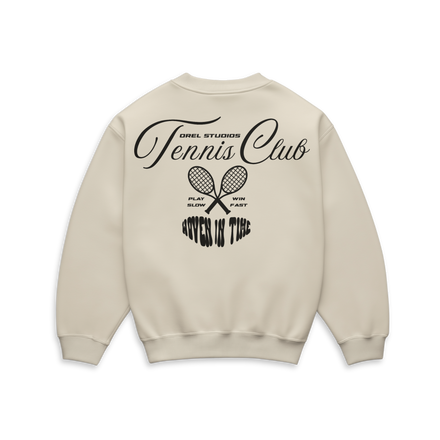 tennis club sweater black raw