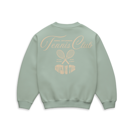 tennis club sweater raw aloe