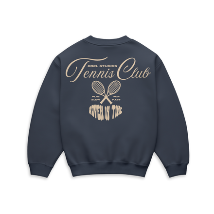 tennis club sweater raw navy